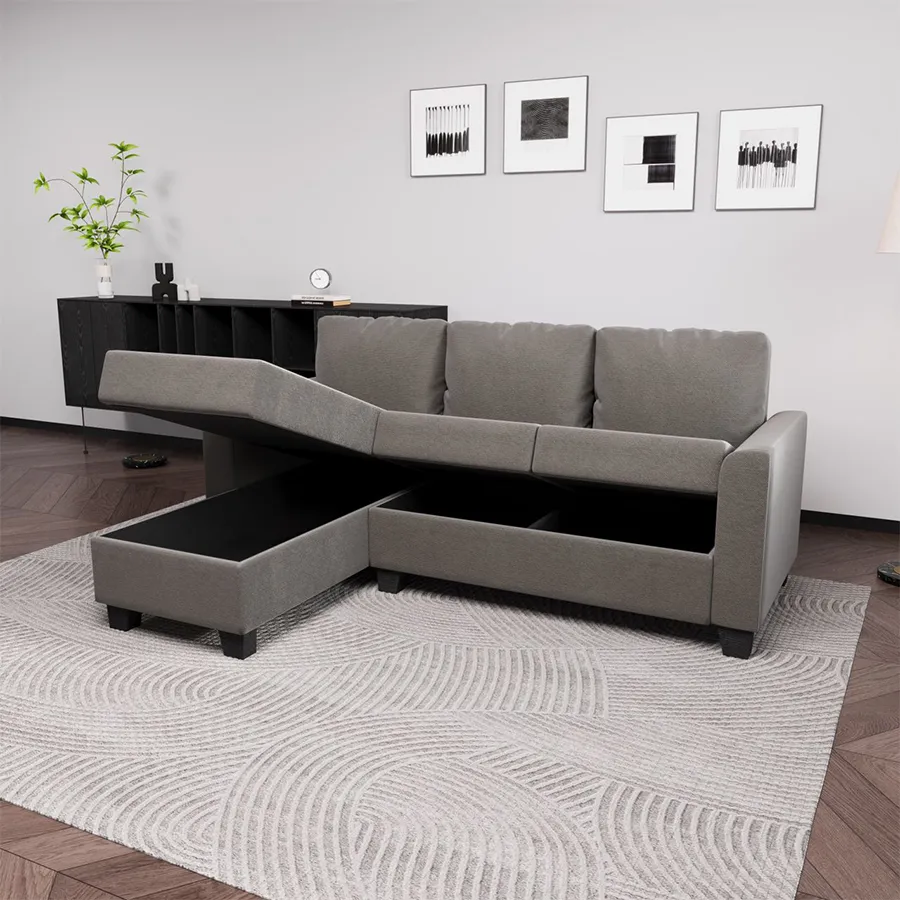 Chino L-shape 3 Seat with Chaise (Left Facing) Sofa