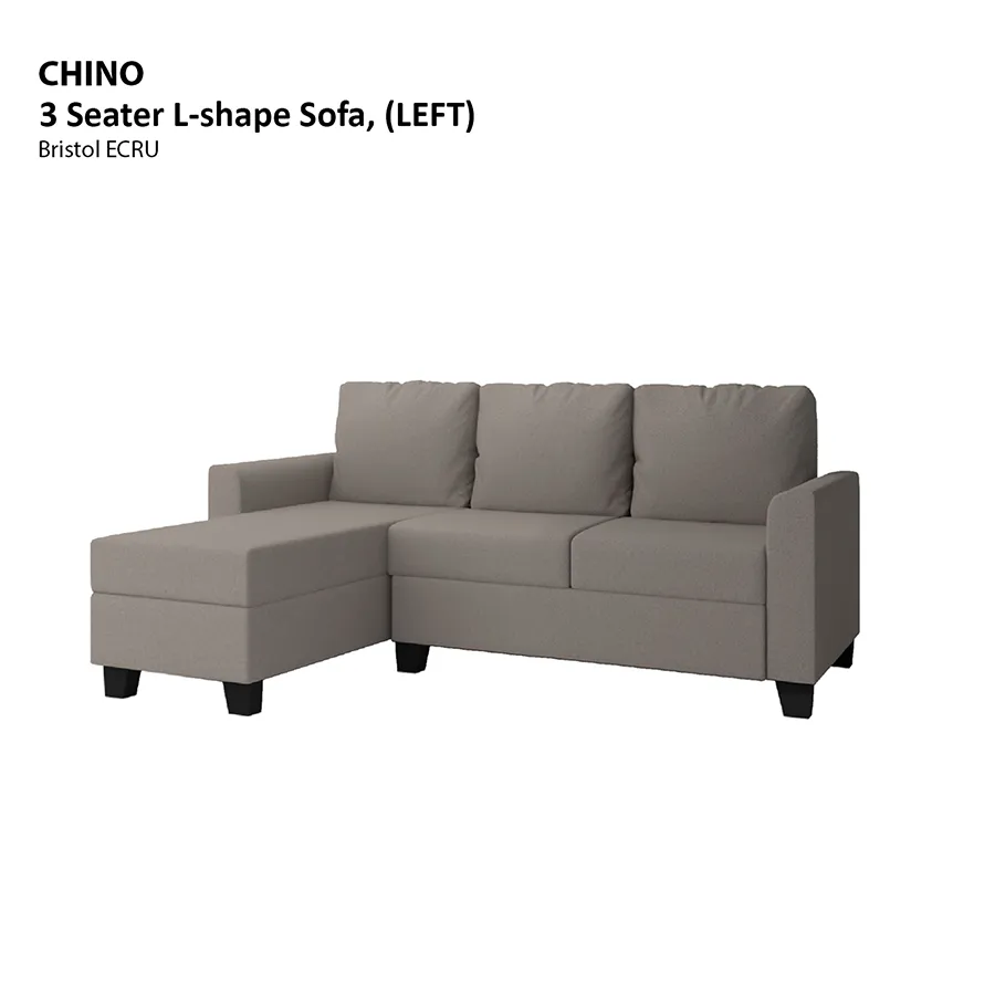 Chino L-shape 3 Seat with Chaise (Left Facing) Sofa