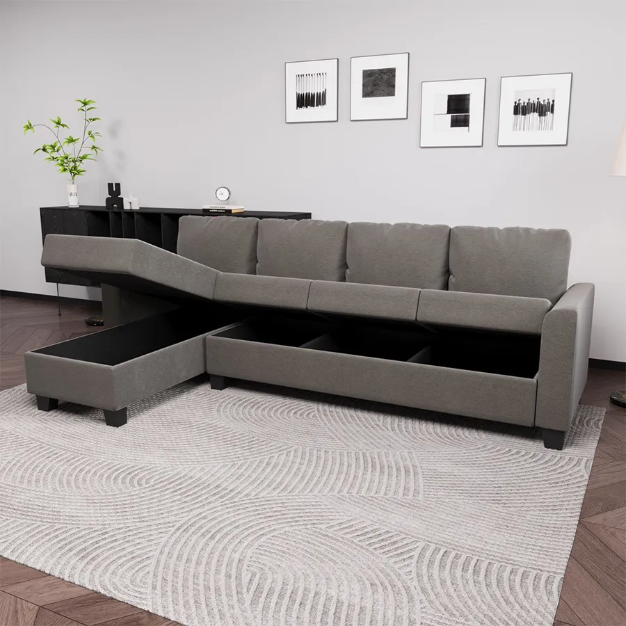 Chino L-shape 4 Seat with Chaise (Left Facing) Sofa