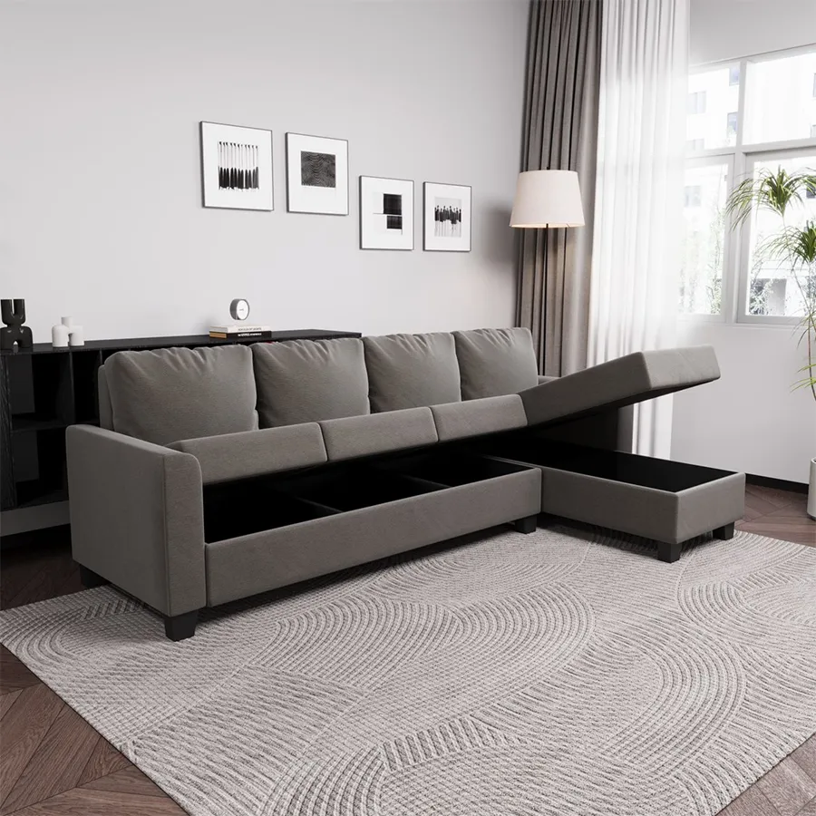 Chino L-shape 4 Seat with Chaise (Right Facing) Sofa