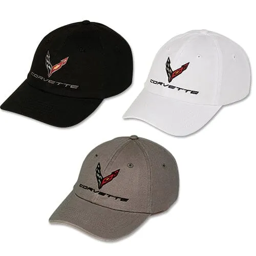 Corvette Kids Dad Baseball Hat - Youth Black/White/Grey