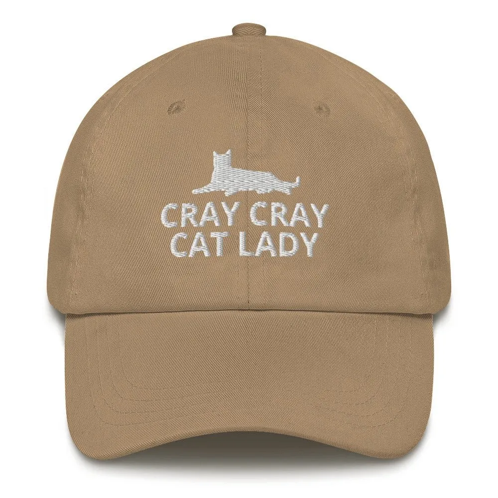 Cray Cray Cat Lady Hat | Crazy Cat Lady | Perfect gift for the cat lover in your family!| Multiple Hat Colors Available