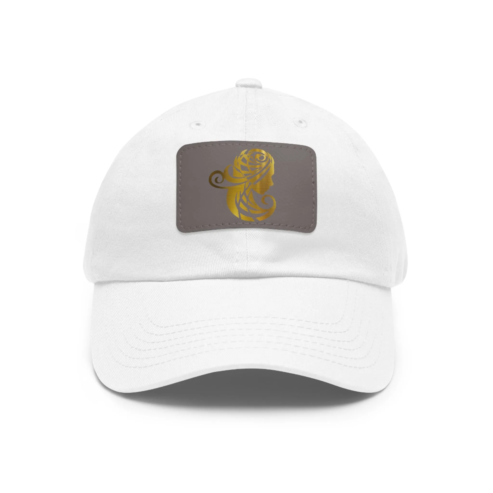 Dad Hat with Leather Patch (Rectangle)