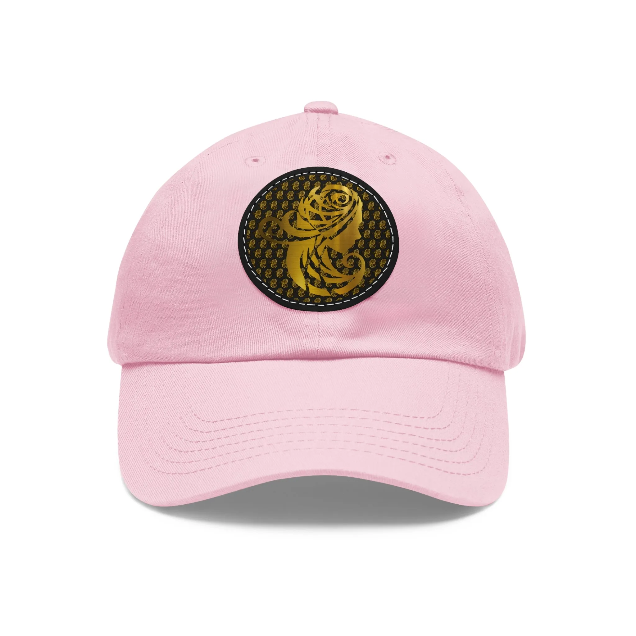 Dad Hat with Leather Patch (Round)