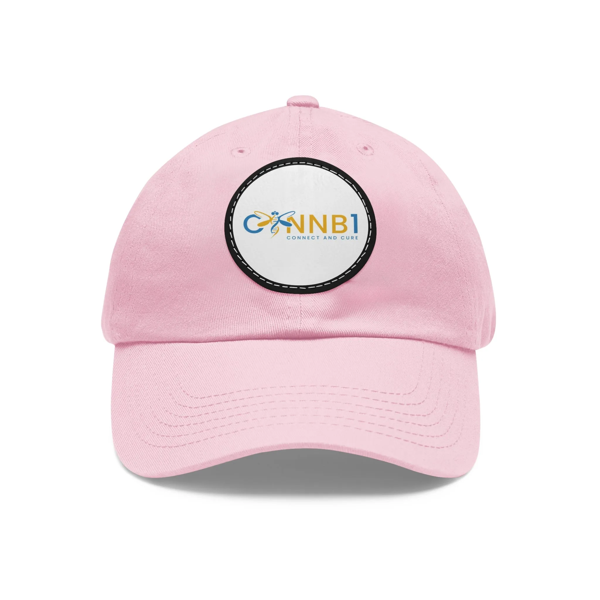 Dad Hat with Leather Patch (Round)