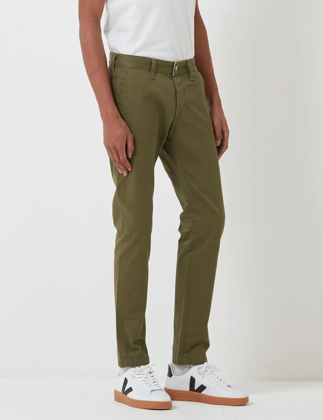 Edwin ED-55 Chino (Regular Tapered) - Military Green Rinsed