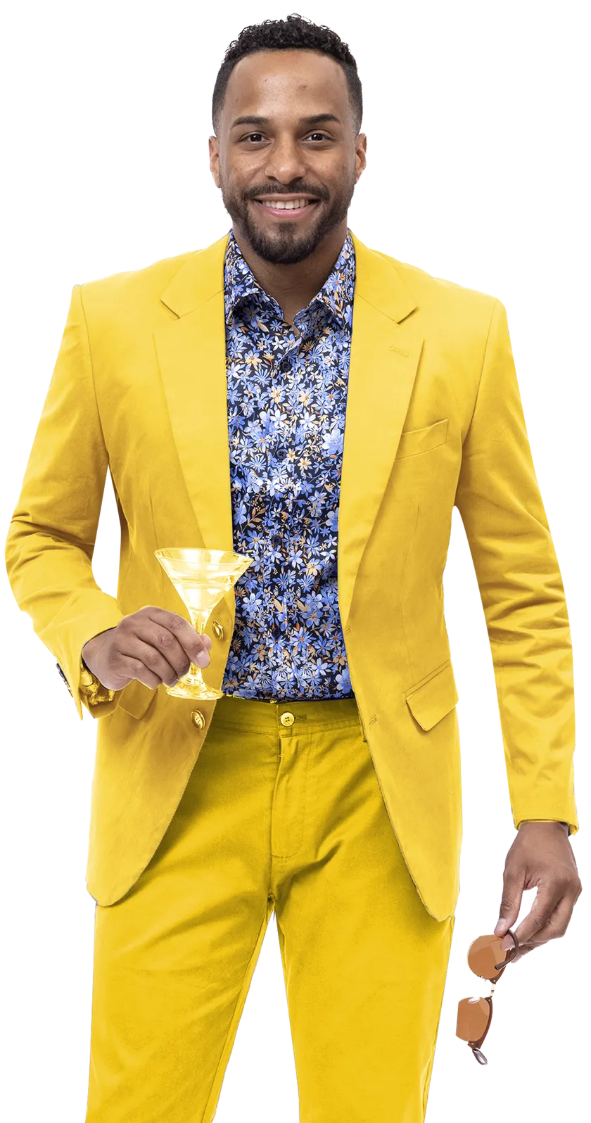 EJ Samuel Yellow Solid Chino Blazer CHJ01