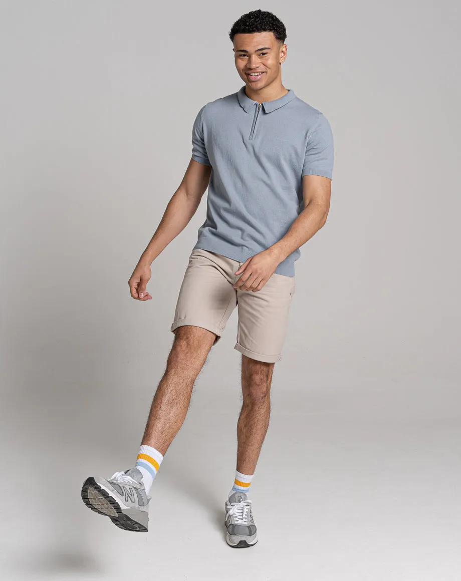 ESSENTIAL REGULAR FIT CHINO SHORTS | STONE