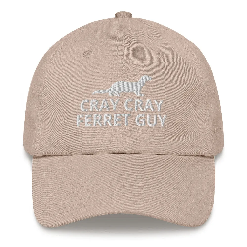 Ferret Hat | Cray Cray Ferret Guy | Perfect gift for the Pet Ferret lover! | Multiple Hat Colors Available