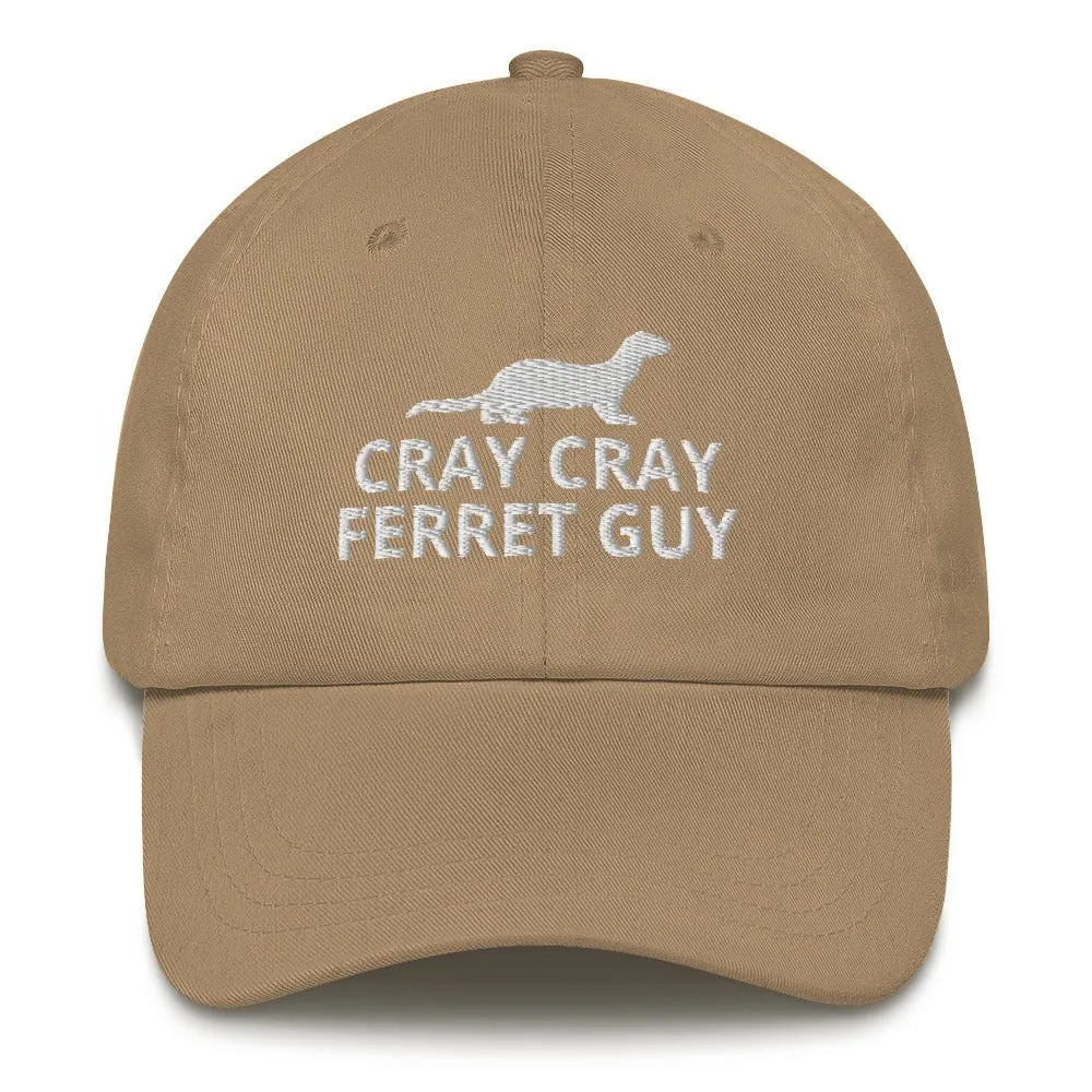 Ferret Hat | Cray Cray Ferret Guy | Perfect gift for the Pet Ferret lover! | Multiple Hat Colors Available