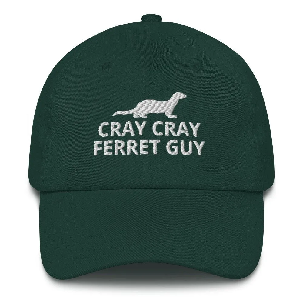 Ferret Hat | Cray Cray Ferret Guy | Perfect gift for the Pet Ferret lover! | Multiple Hat Colors Available