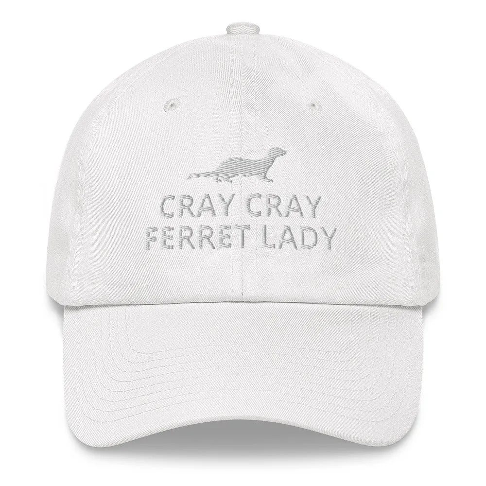 Ferret Hat | Cray Cray Ferret Lady | Perfect gift for the Pet Ferret lover! | Multiple Hat Colors Available