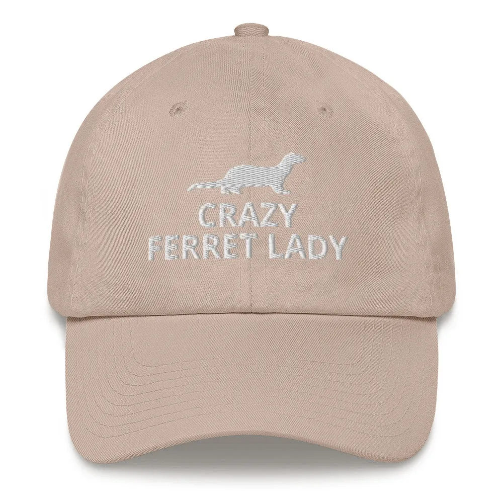 Ferret Hat | Crazy Ferret Lady | Perfect gift for the Pet Ferret lover! | Multiple Hat Colors Available