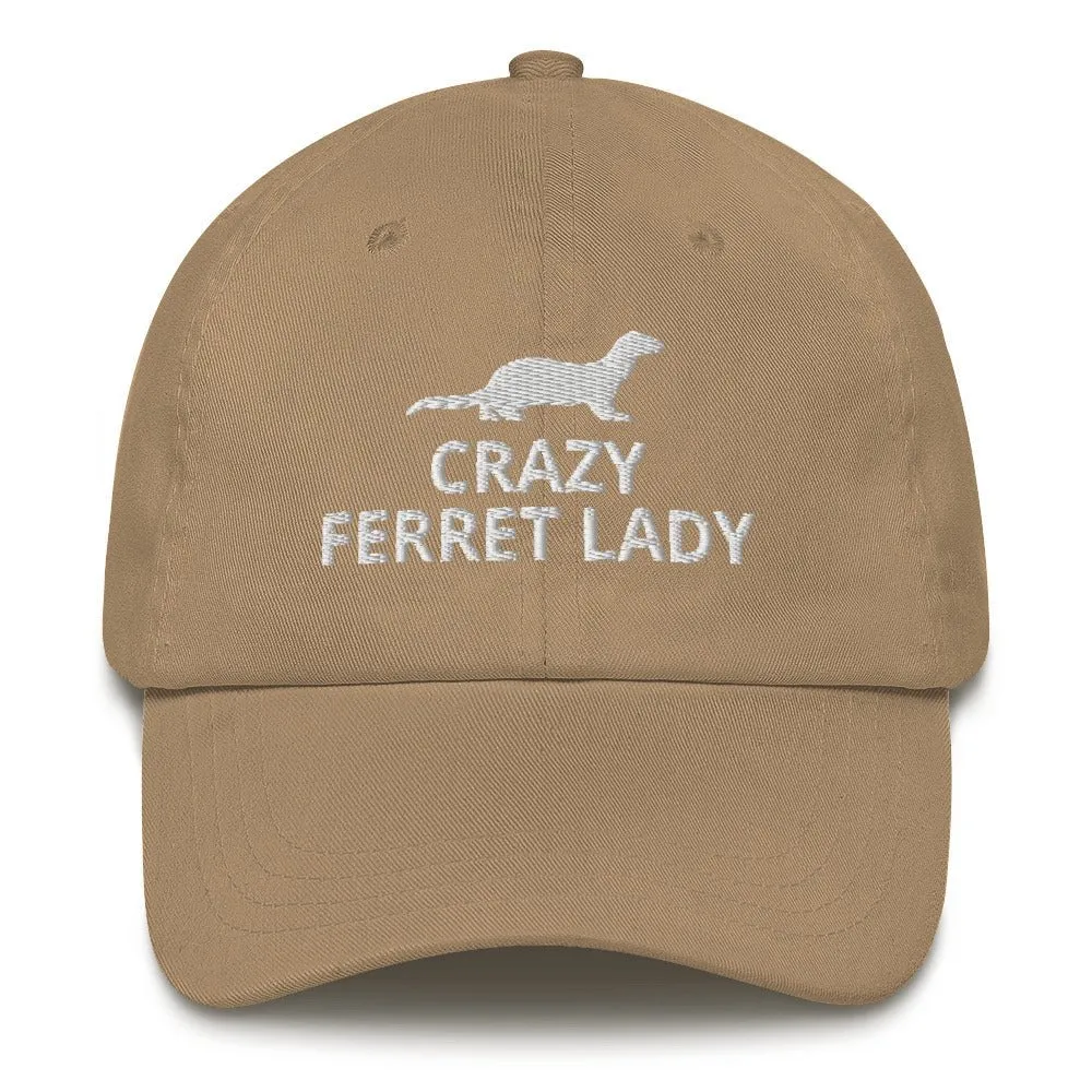 Ferret Hat | Crazy Ferret Lady | Perfect gift for the Pet Ferret lover! | Multiple Hat Colors Available