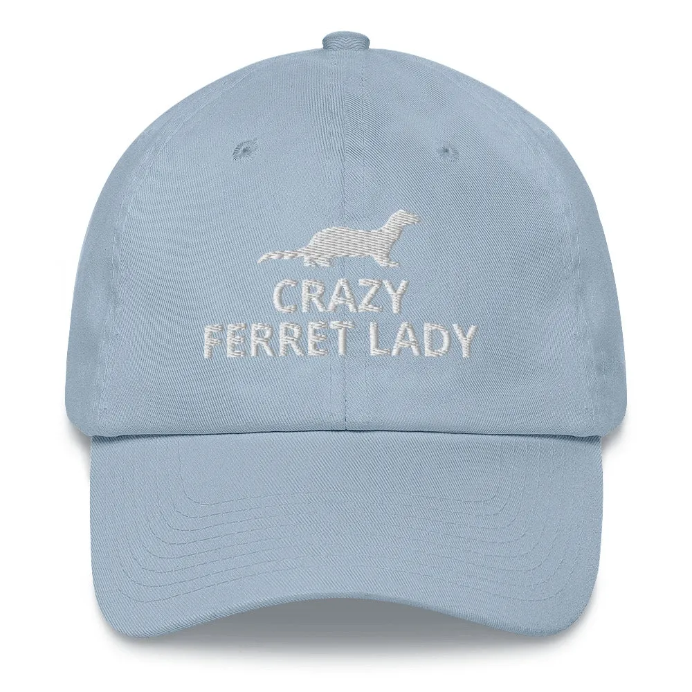 Ferret Hat | Crazy Ferret Lady | Perfect gift for the Pet Ferret lover! | Multiple Hat Colors Available