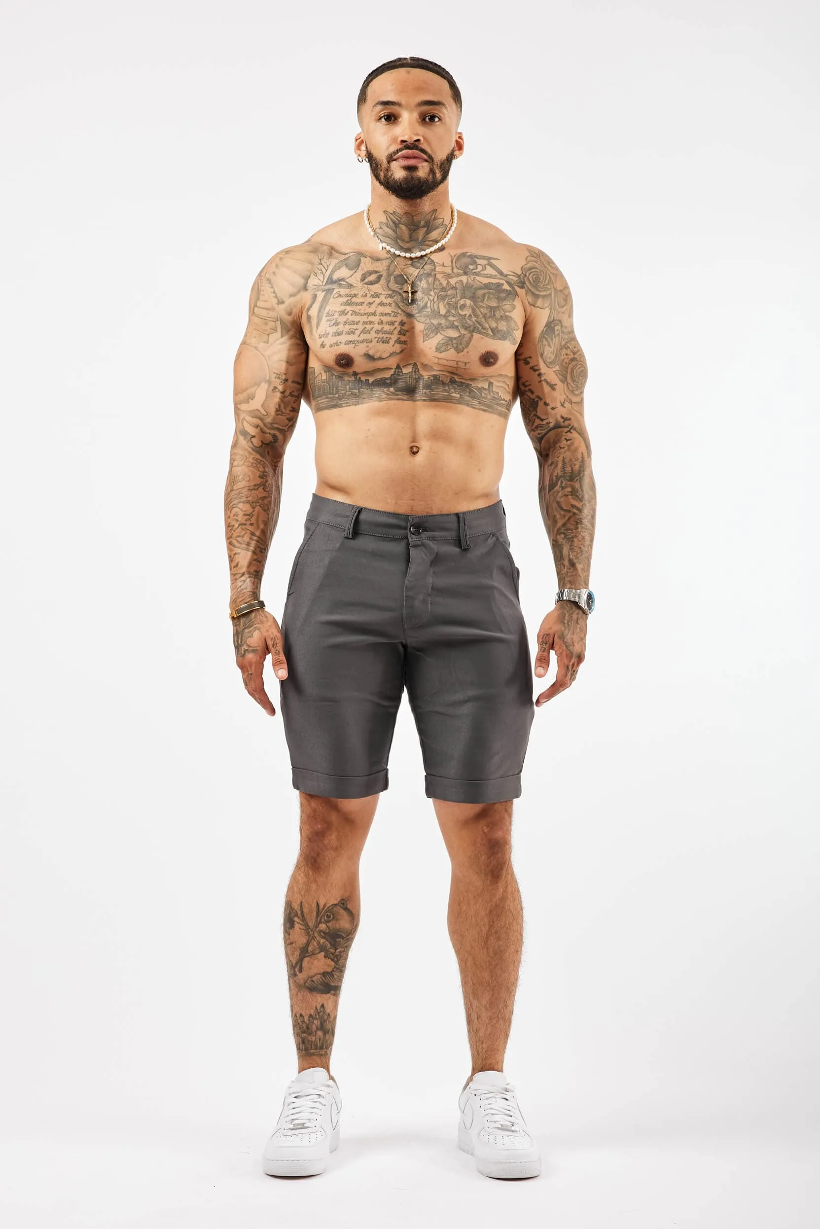 FLEX CHINO SHORT - DEEP GREY