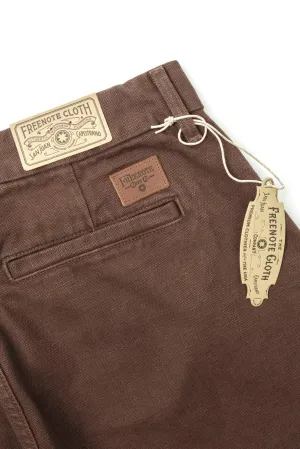 Freenote Cloth Workers Chino 14oz Slub Slim Fit - Bark