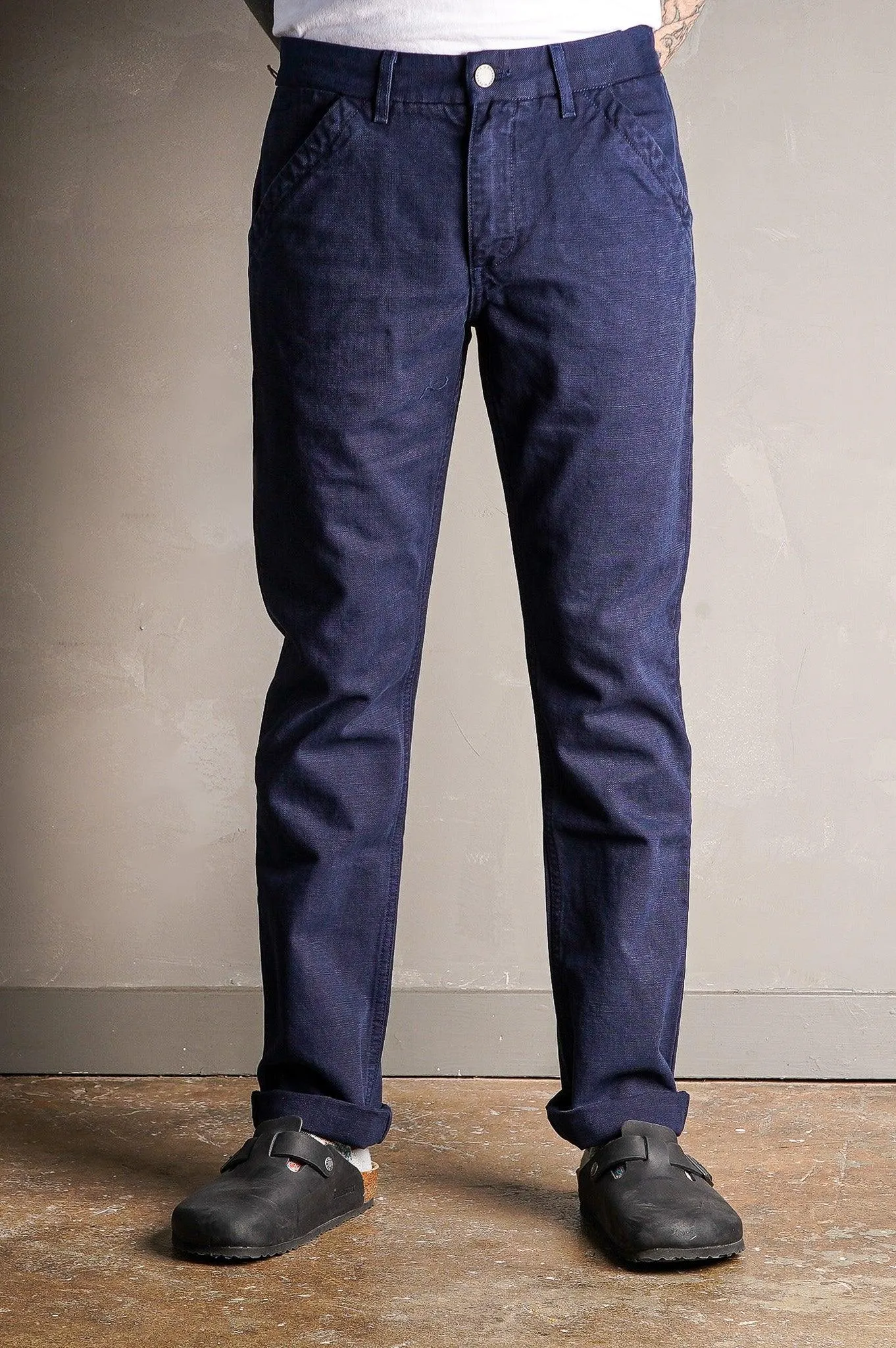 Freenote Cloth Workers Chino 14oz Slub Slim Fit - Navy