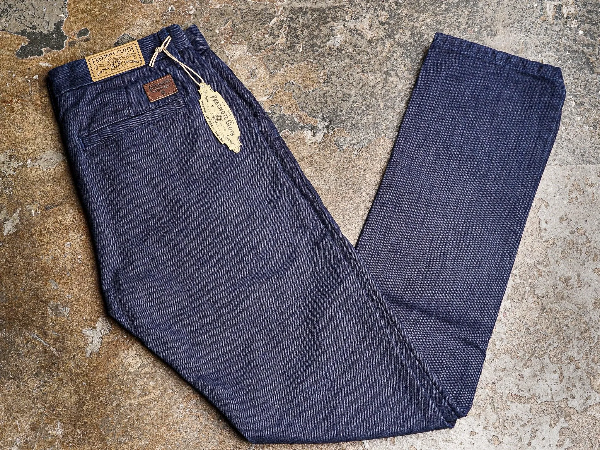 Freenote Cloth Workers Chino 14oz Slub Slim Fit - Navy