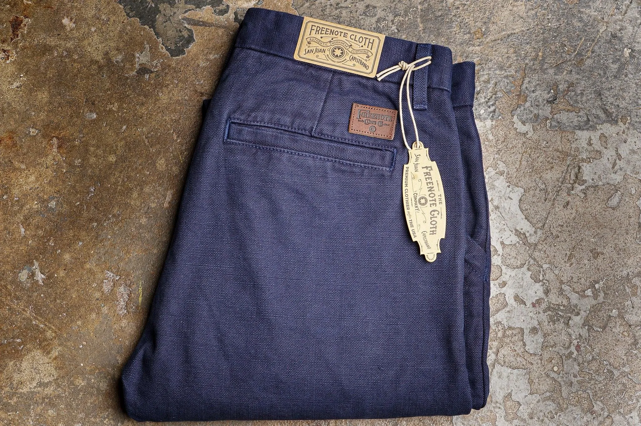 Freenote Cloth Workers Chino 14oz Slub Slim Fit - Navy