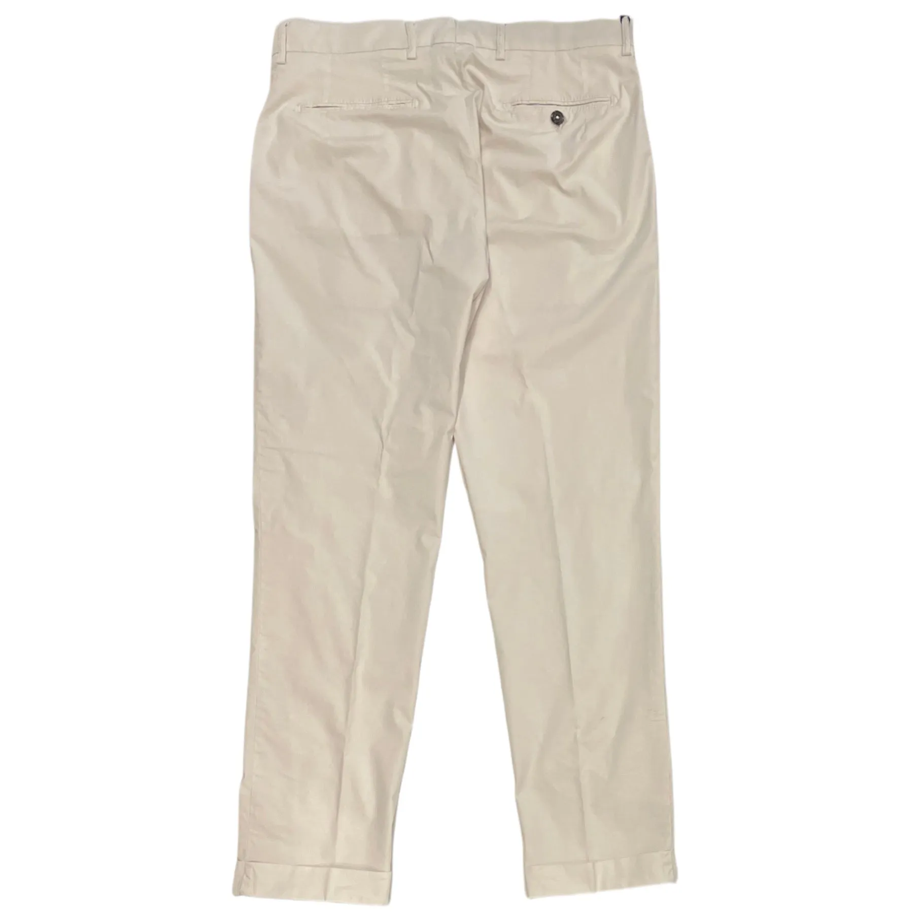 FRESH Nervi Cotton Lyocell Pleated Chino Pants In Milk