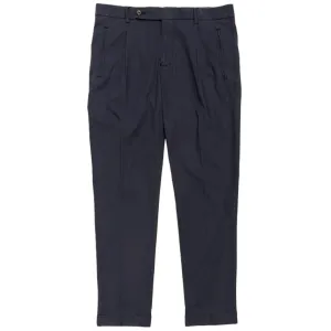 FRESH Nervi Cotton Lyocell Pleated Chino Pants In Navy