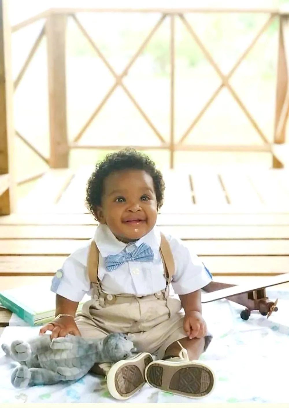 Gentleman Suit, White Shirt,  Bowtie, Chino Shorts And Suspenders #2000112