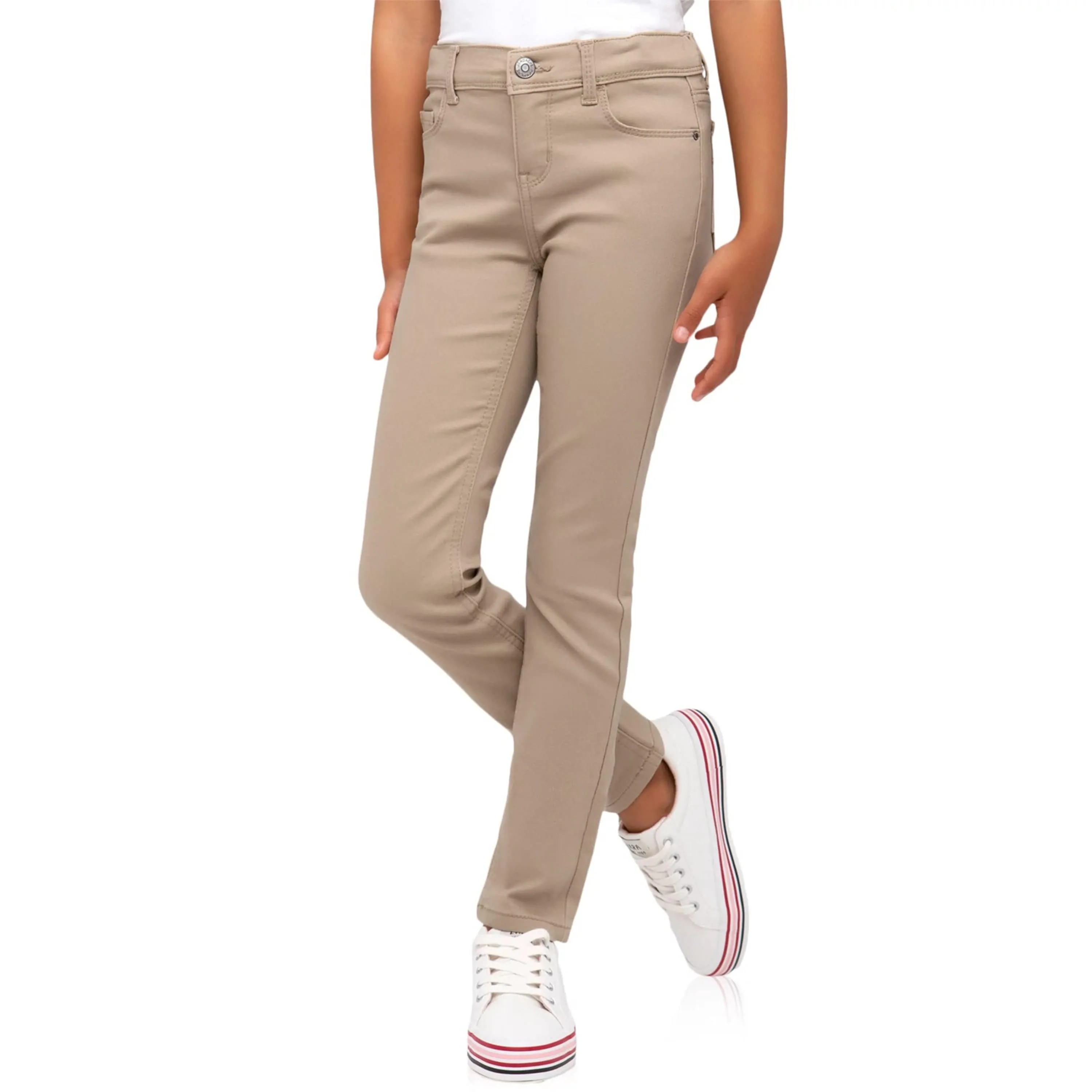 Girl's Stretch Pencil Skinny Uniform Pant