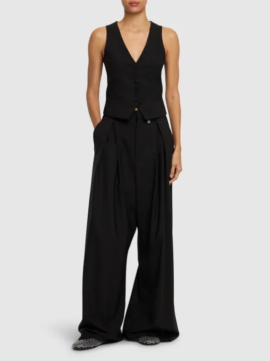 Giuseppe Di Morabito   Stretch wool wide pants 