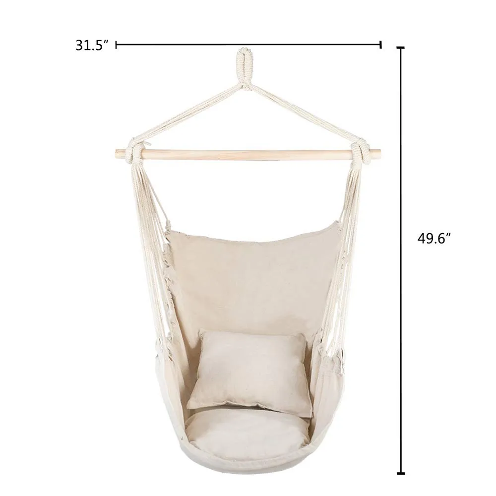 Hanging Rope Hammock Chair - Chino