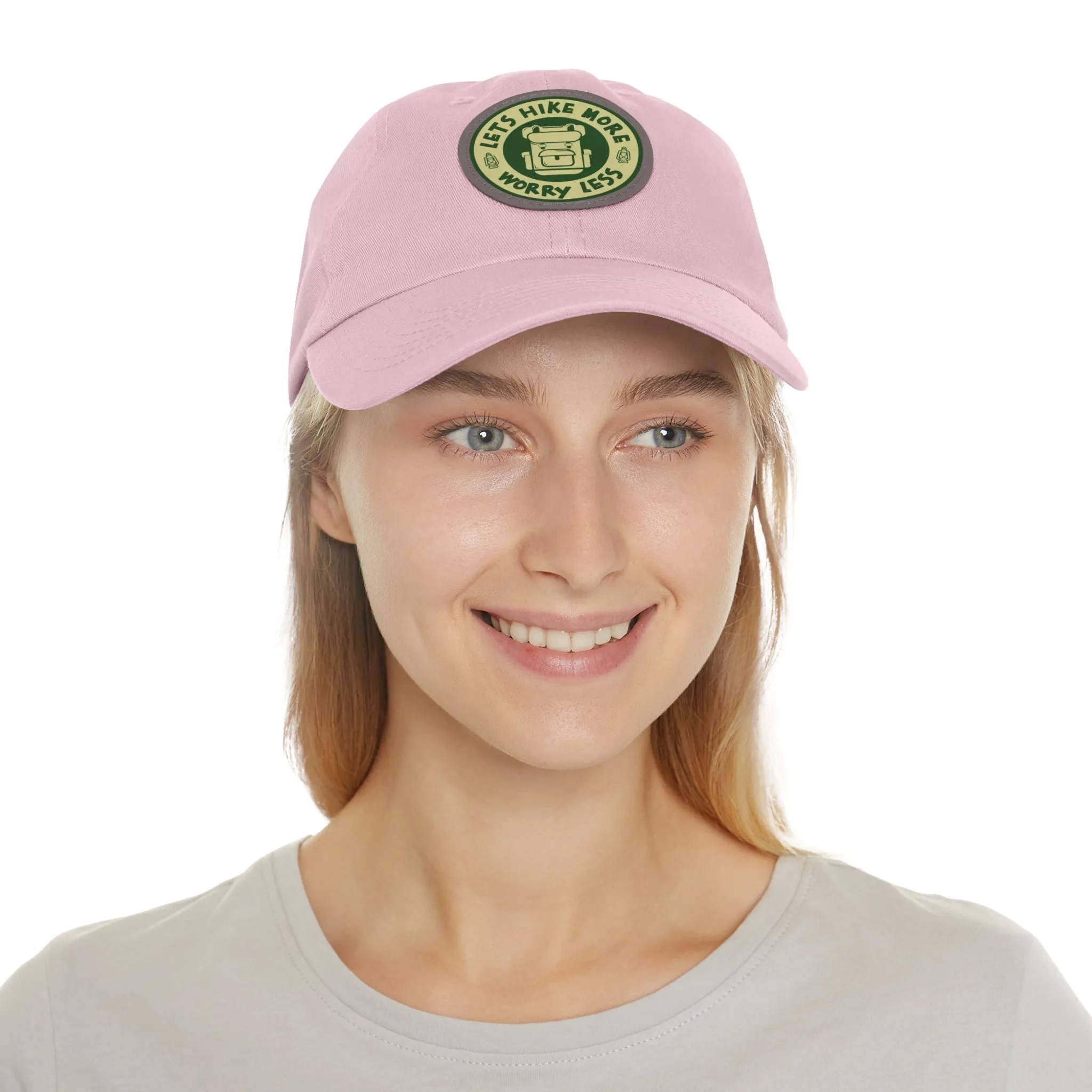 Hat with Leather Patch (Round) - Hiking