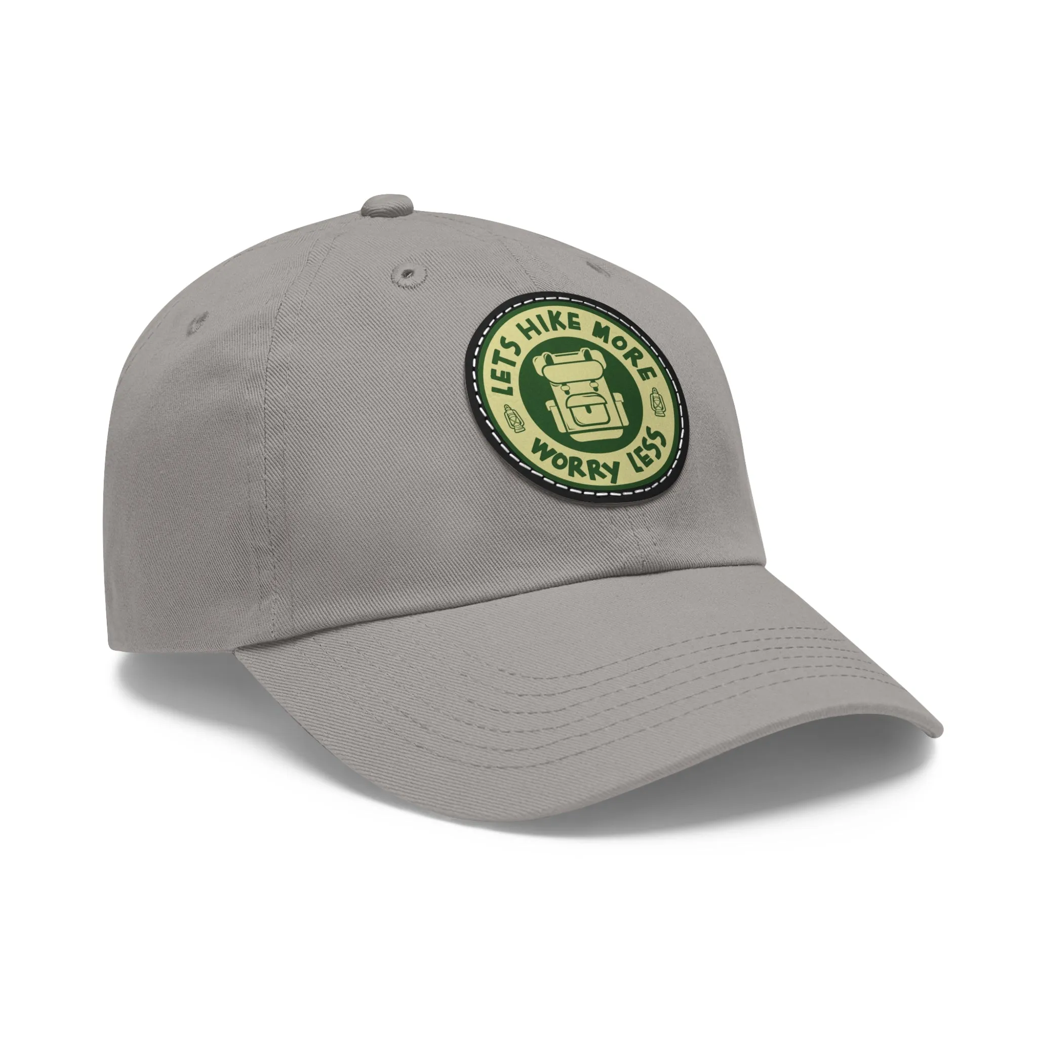 Hat with Leather Patch (Round) - Hiking