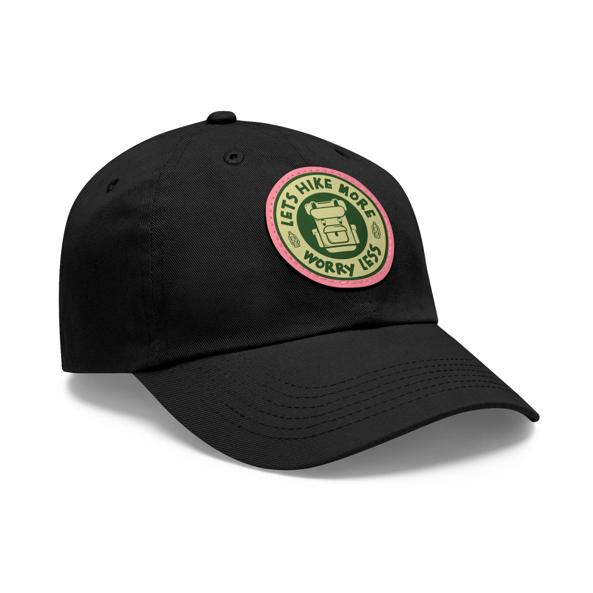 Hat with Leather Patch (Round) - Hiking