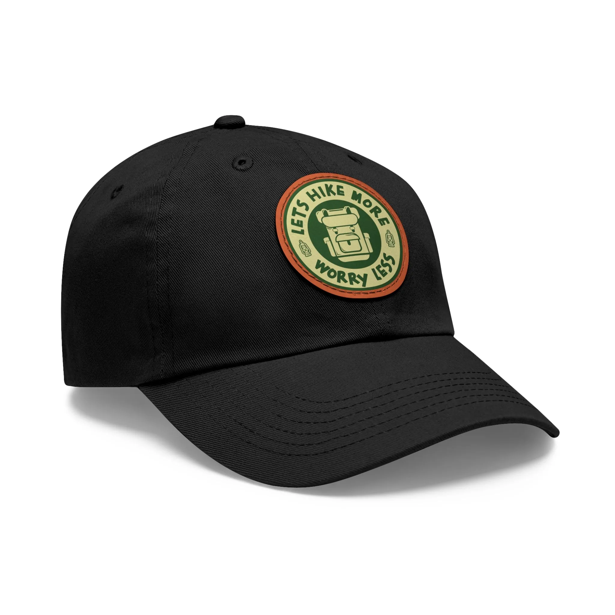 Hat with Leather Patch (Round) - Hiking