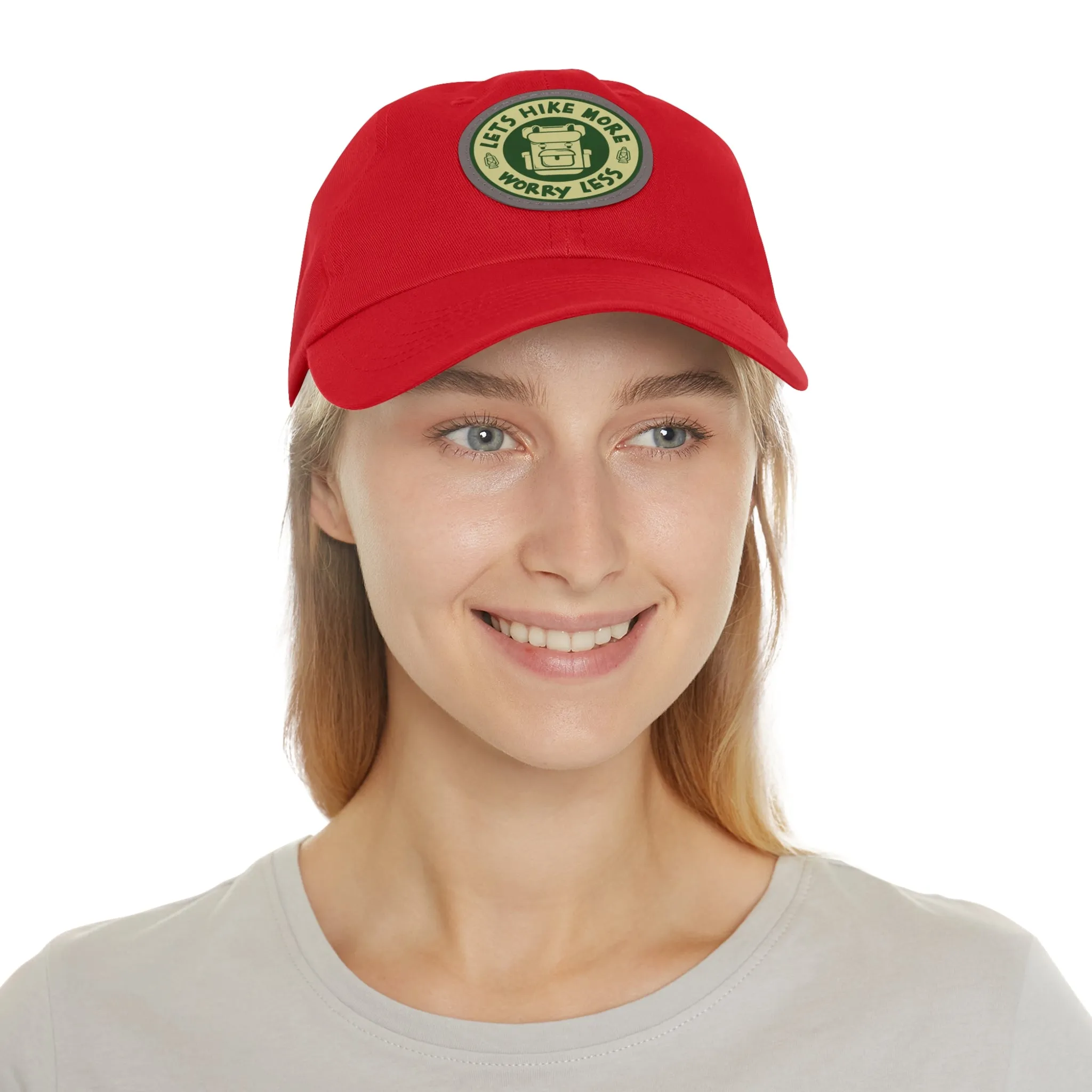 Hat with Leather Patch (Round) - Hiking