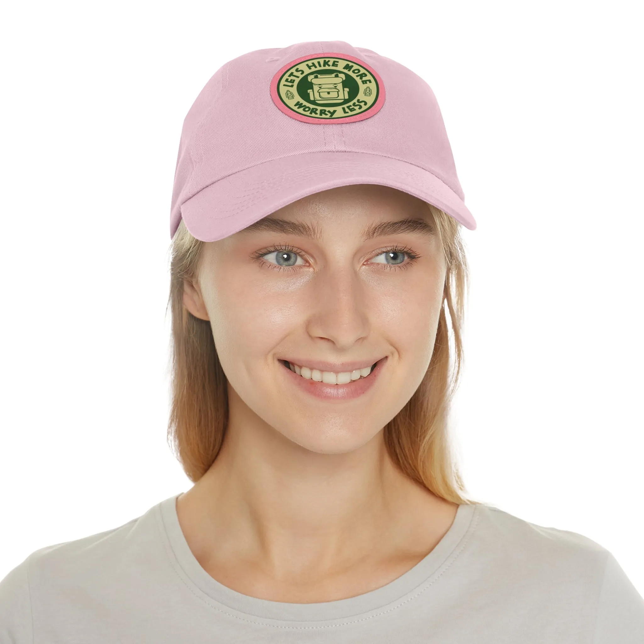 Hat with Leather Patch (Round) - Hiking