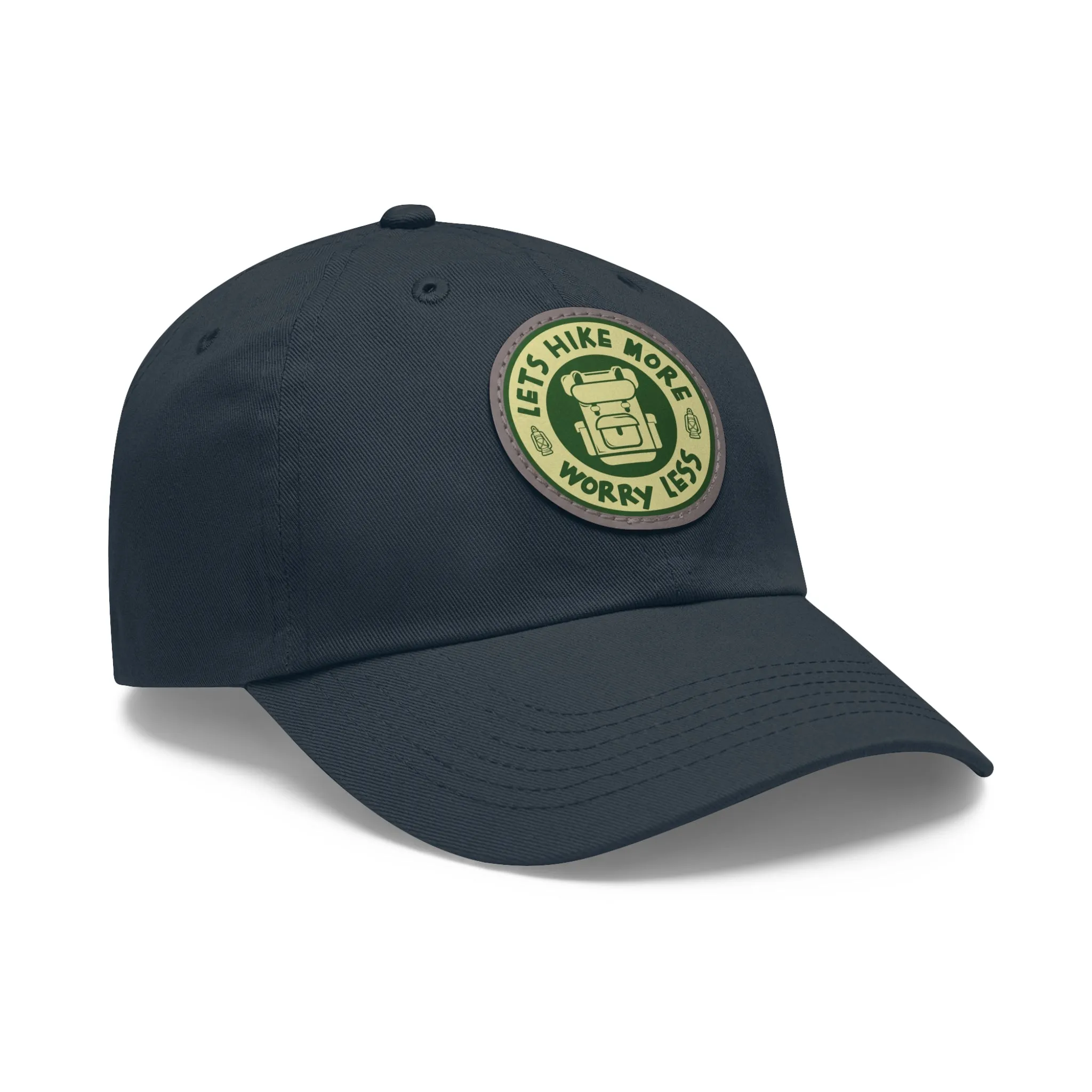 Hat with Leather Patch (Round) - Hiking