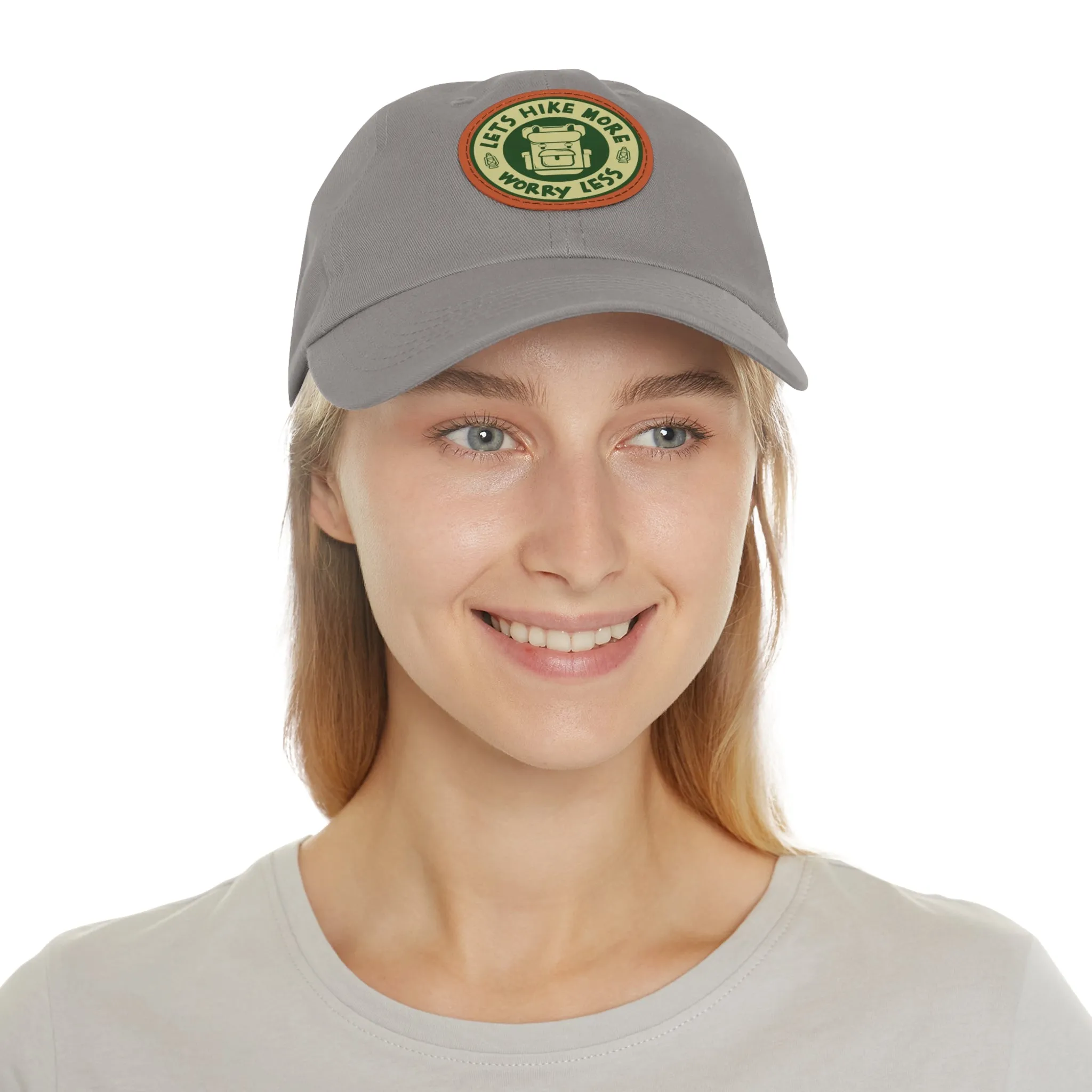 Hat with Leather Patch (Round) - Hiking