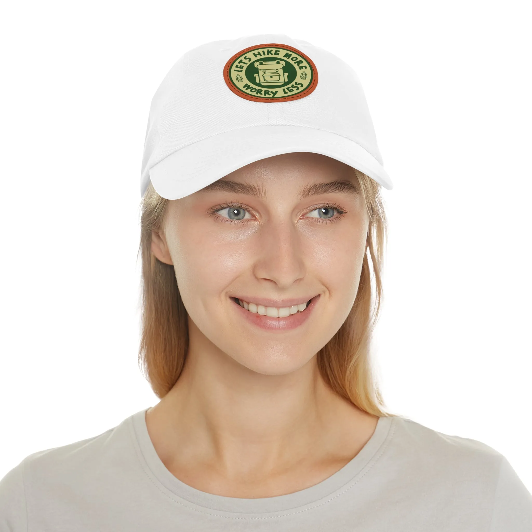 Hat with Leather Patch (Round) - Hiking