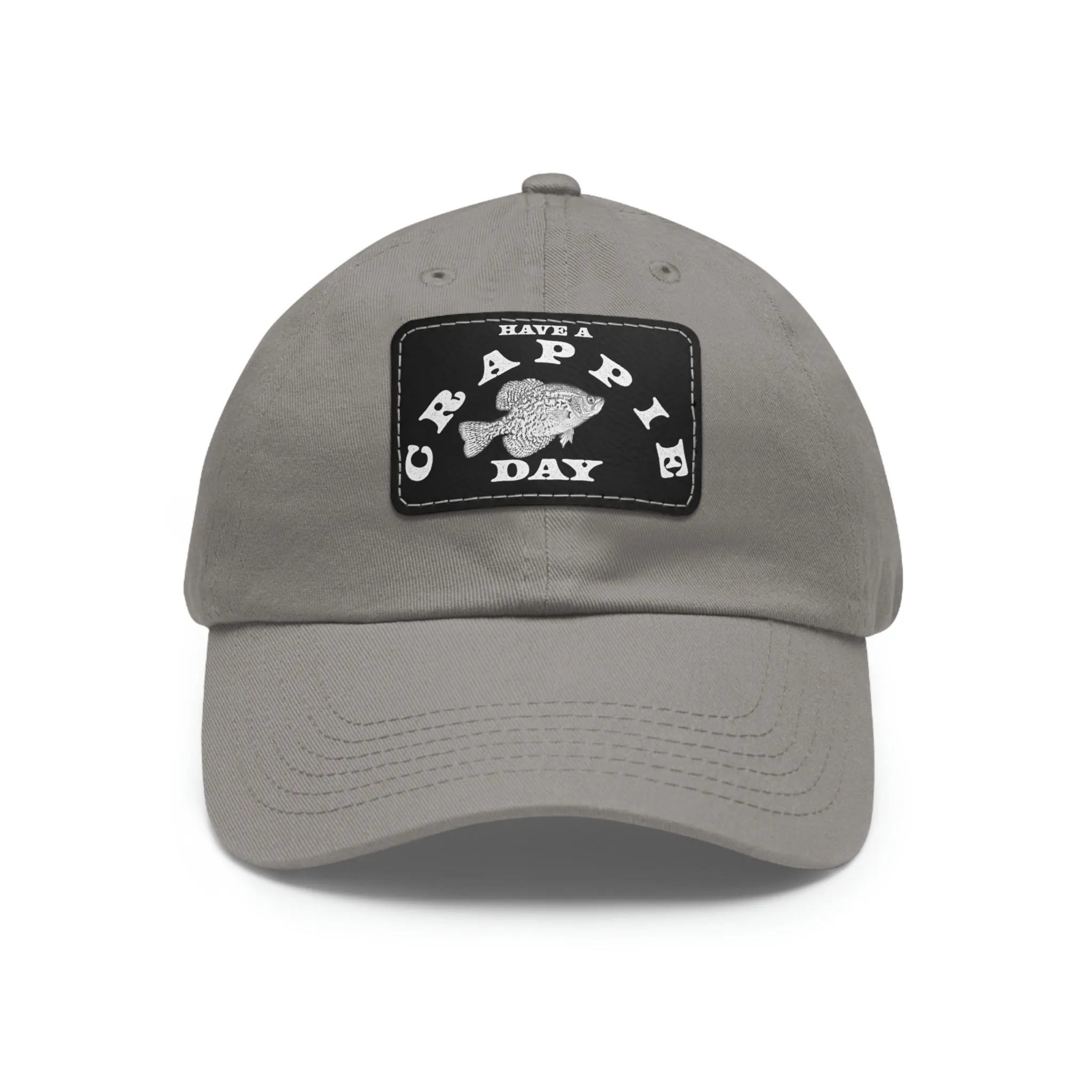 Have A Crappie Day - Fishing - Hat - Leather Patch