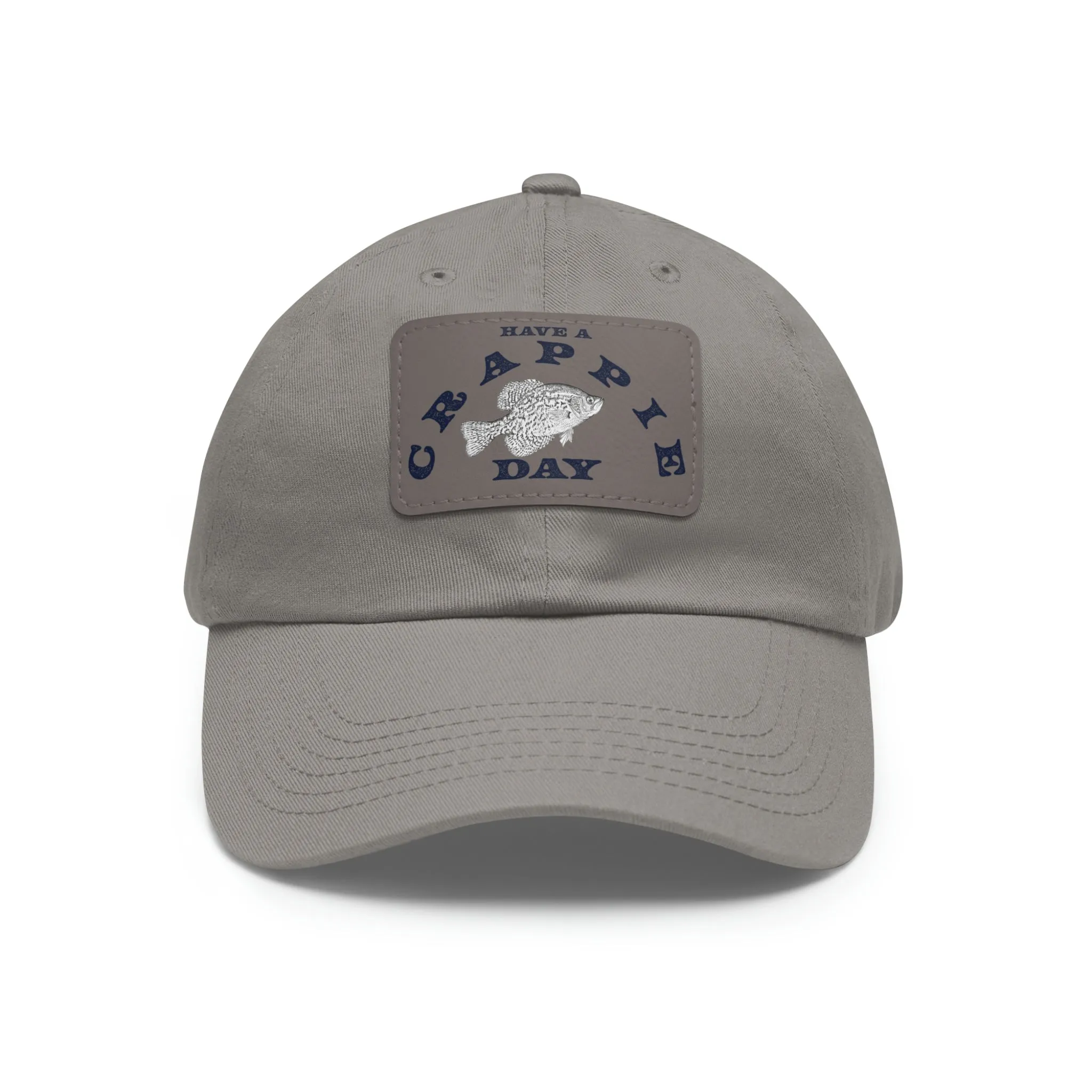 Have A Crappie Day - Fishing - Hat - Leather Patch