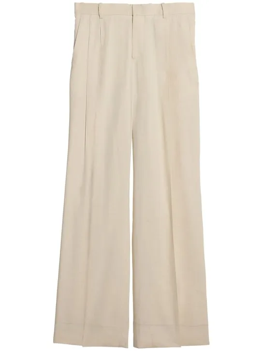 Helmut Lang   Double pleat linen blend pants 