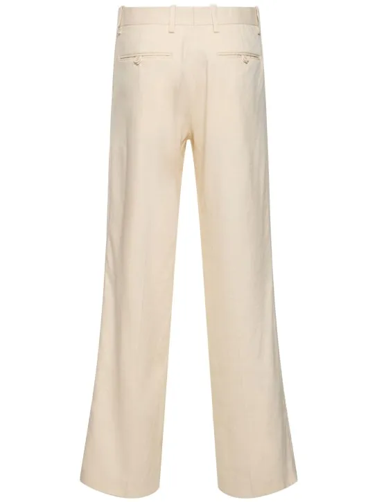 Helmut Lang   Double pleat linen blend pants 