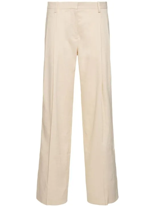 Helmut Lang   Double pleat linen blend pants 