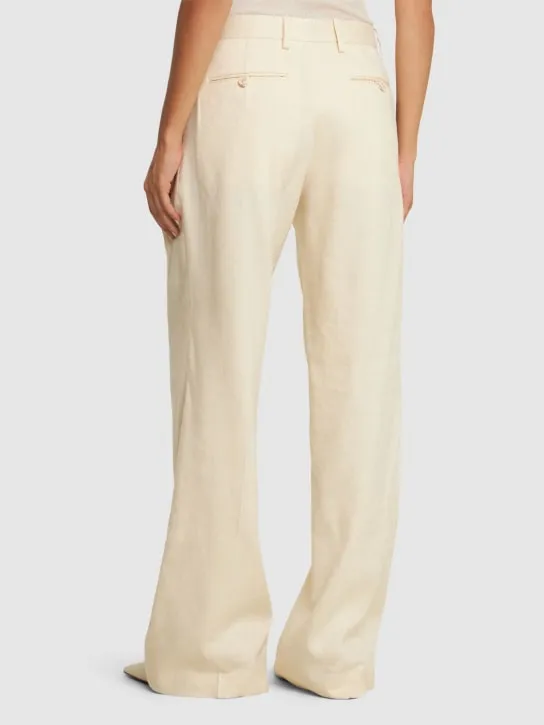 Helmut Lang   Double pleat linen blend pants 