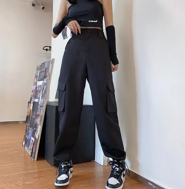 High Waist Loose Streetwear Big Pockets Cargo pants