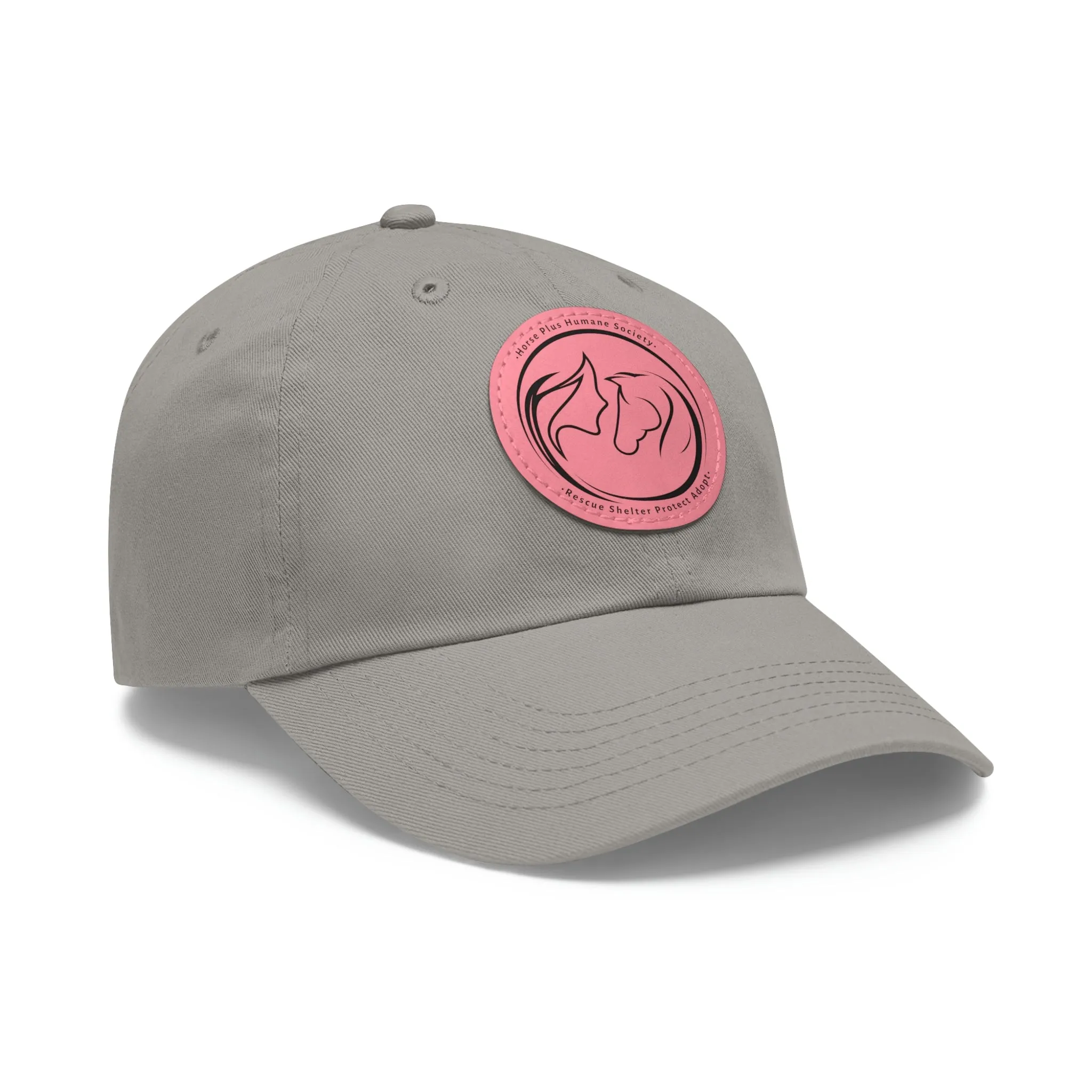 Horse Girl Cap with Leather Patch (Round)