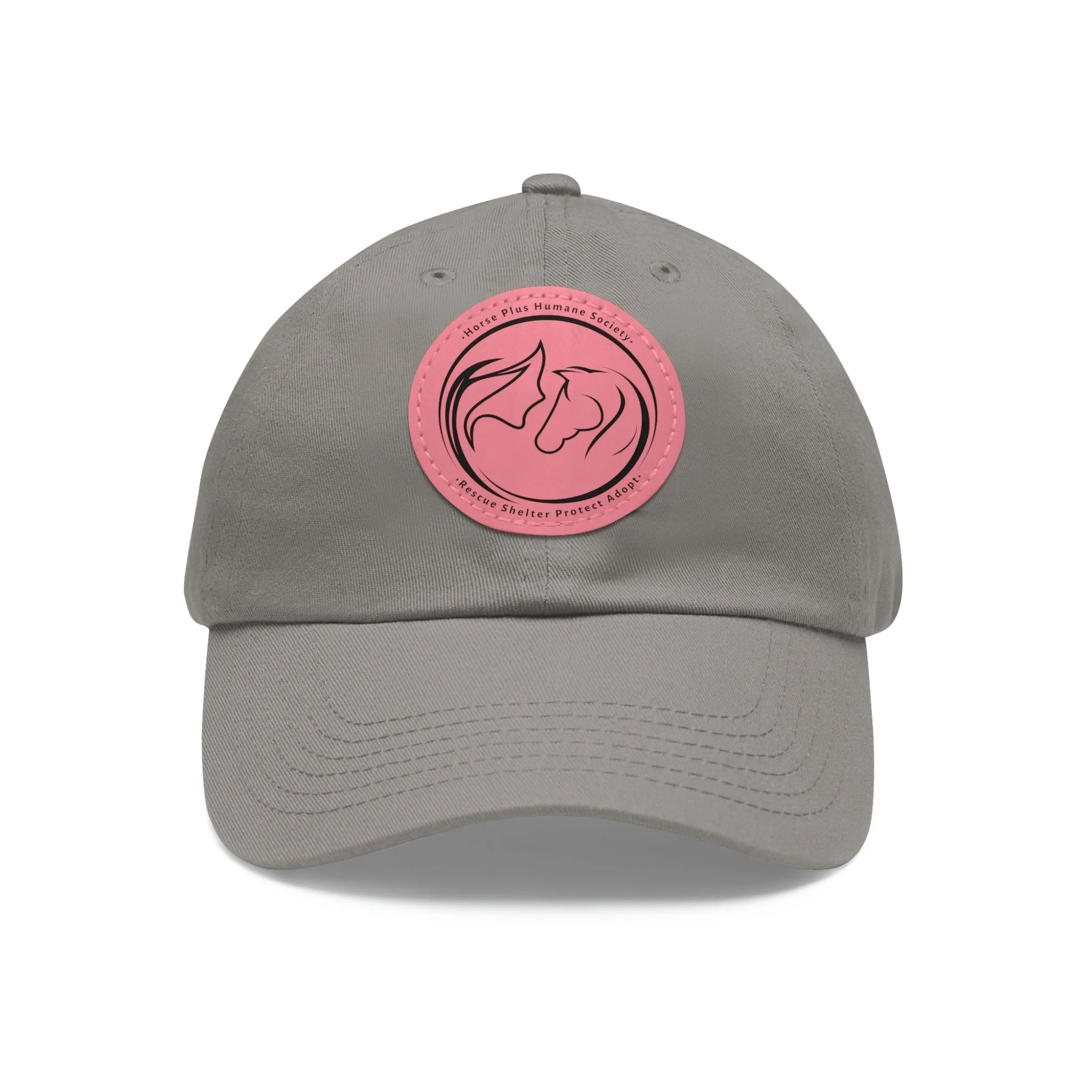 Horse Girl Cap with Leather Patch (Round)