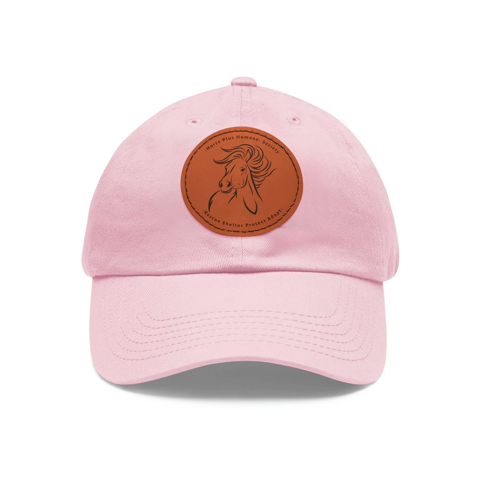 Horse Lover Cap with Leather Patch (Round)