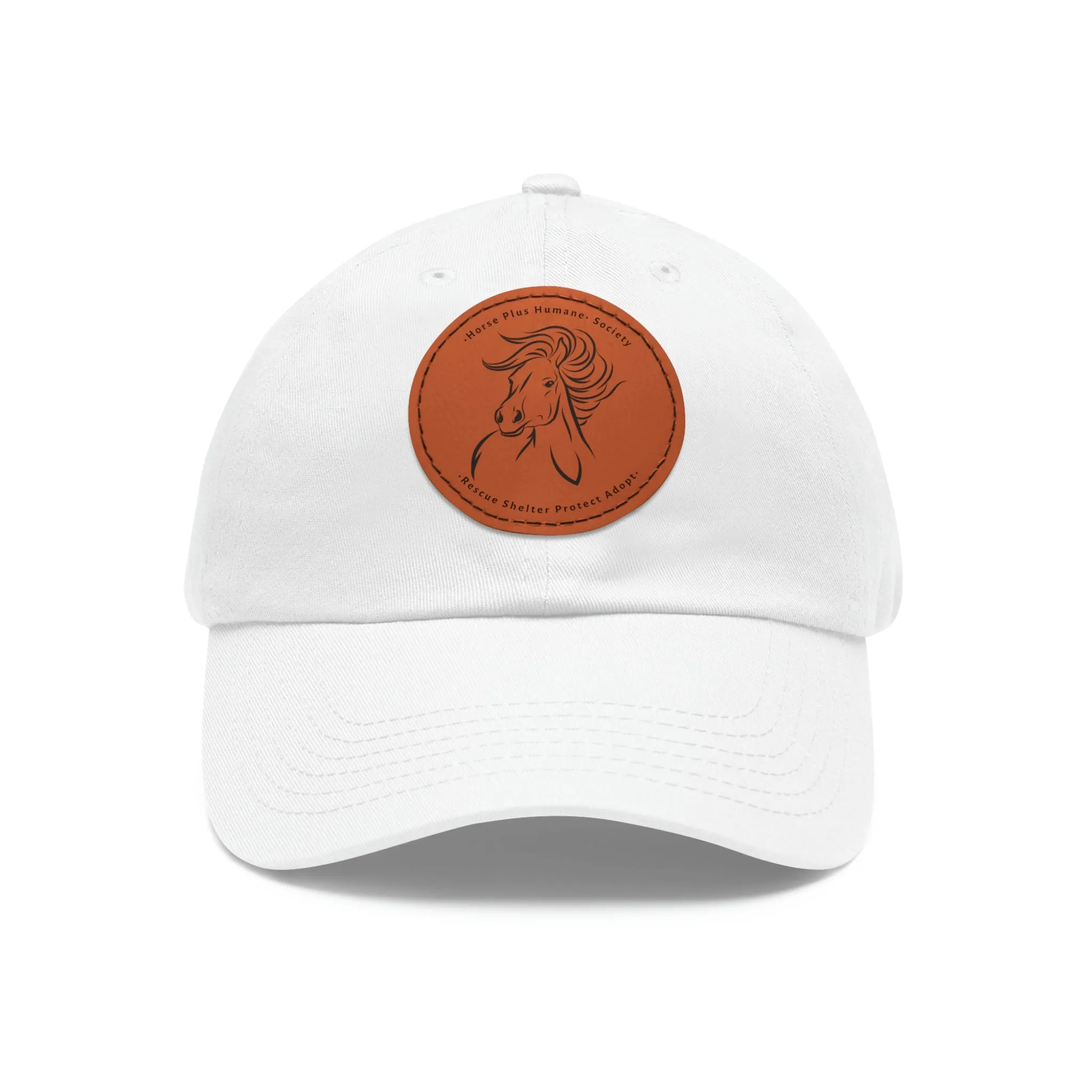 Horse Lover Cap with Leather Patch (Round)